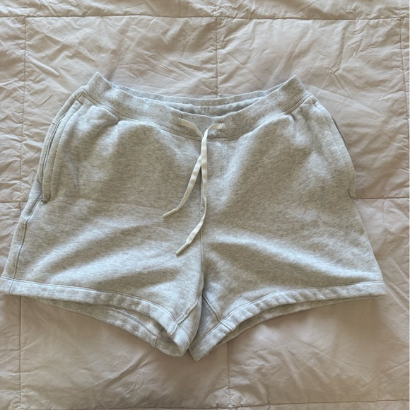Lululemon Athletica Heather Gray Athletic Steady State Shorts - Picture 1 of 4